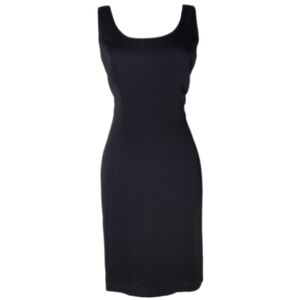 Deborah Laws Tank Scoop Neck Sheath Dress, Black, Size 6